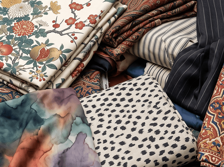 Digital print silk fabric